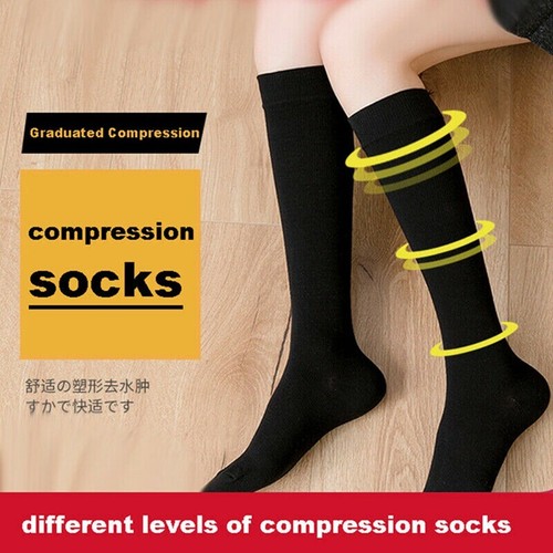 3Pairs Compression Socks Men Women Knee High Graduated Stocking for Diabetics - Bild 7 von 16