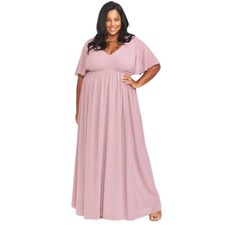 Show Me Your Mumu Emily Empire Maxi Dress - Antique Rose Chiffon NWT Size 3X