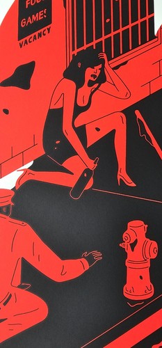 Cleon Peterson Cruelty is the Message 7/125 Primitive art red screen print - Picture 6 of 12