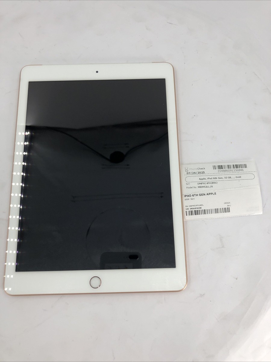 Apple iPad 6th Gen, 32GB, Wi-Fi+ Cellular, Gold | eBay