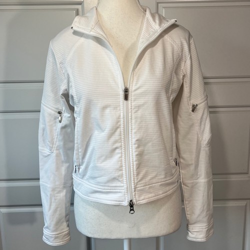 Chaqueta deportiva Nike Sphere para mujer con cremallera completa para correr ligera blanca S - Imagen 2 de 16