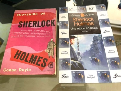 SHERLOCK HOLMES Conan Doyle Lot 2 livres / 12 titres - Photo 1/3