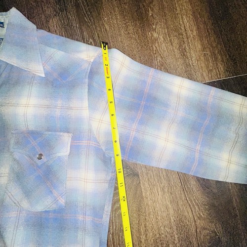 VTG Pendleton Shirt Mens M High Grade Western Virgin Wool Pearl Snaps Plaid - Picture 8 of 15