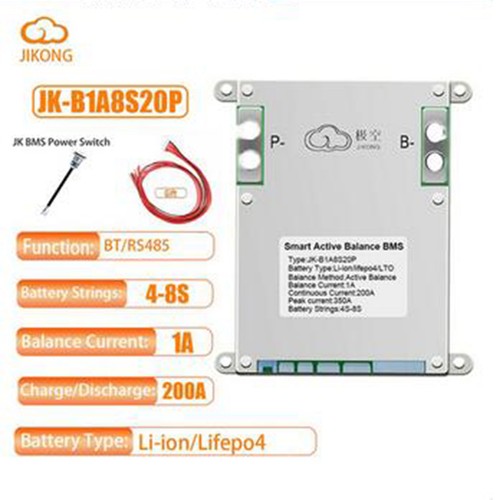 JK Smart BMS 4S-24S 40-200A LiFePo4 Li-ion with Active Balancer BT/RS485/LCD lot - Picture 26 of 78