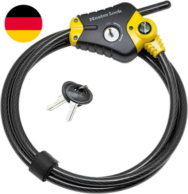 Master Lock 8420EURD - Python Kabel 4,50 M X Ø 10 Mm - Gelber Python-Schlosskopf