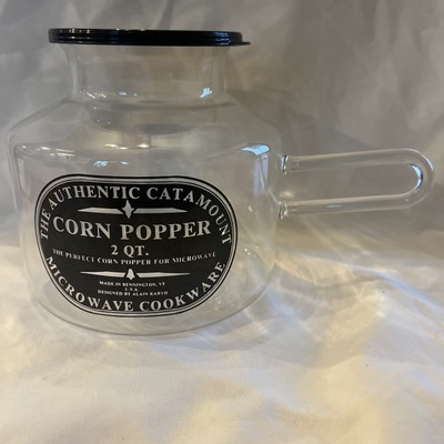 Vintage Microwave Popcorn Popper Authentic Catamount Glass Corn Popper 2 Quart