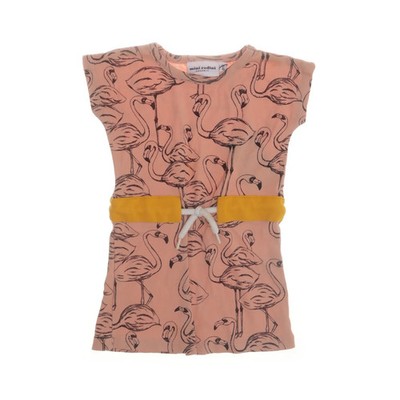 Mini Rodini, Kleid, Größe: 80/86, Pink/Schwarz/Gelb, Bio-Baumwolle, Print #hzD