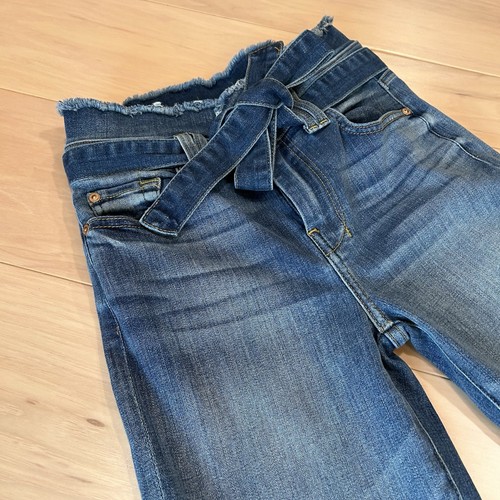 7 Seven For All Mankind Belted Tailorless Dojo Denim Blue Jeans Women’s 27x31 - Picture 4 of 7