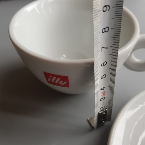 ILLY art logo cappuccino cup mug saucer Italy coffee white design IPA ceramic - Picture 15 of 20