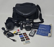 Sony Cyber-Shot DSC-H9 Digital Camera 8.1MP 15x Zoom Bundle Cards Manual Bag