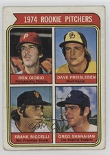 1974 Topps Rookie Pitchers Ron Diorio Greg Shanahan Frank Riccelli #599 0hl9