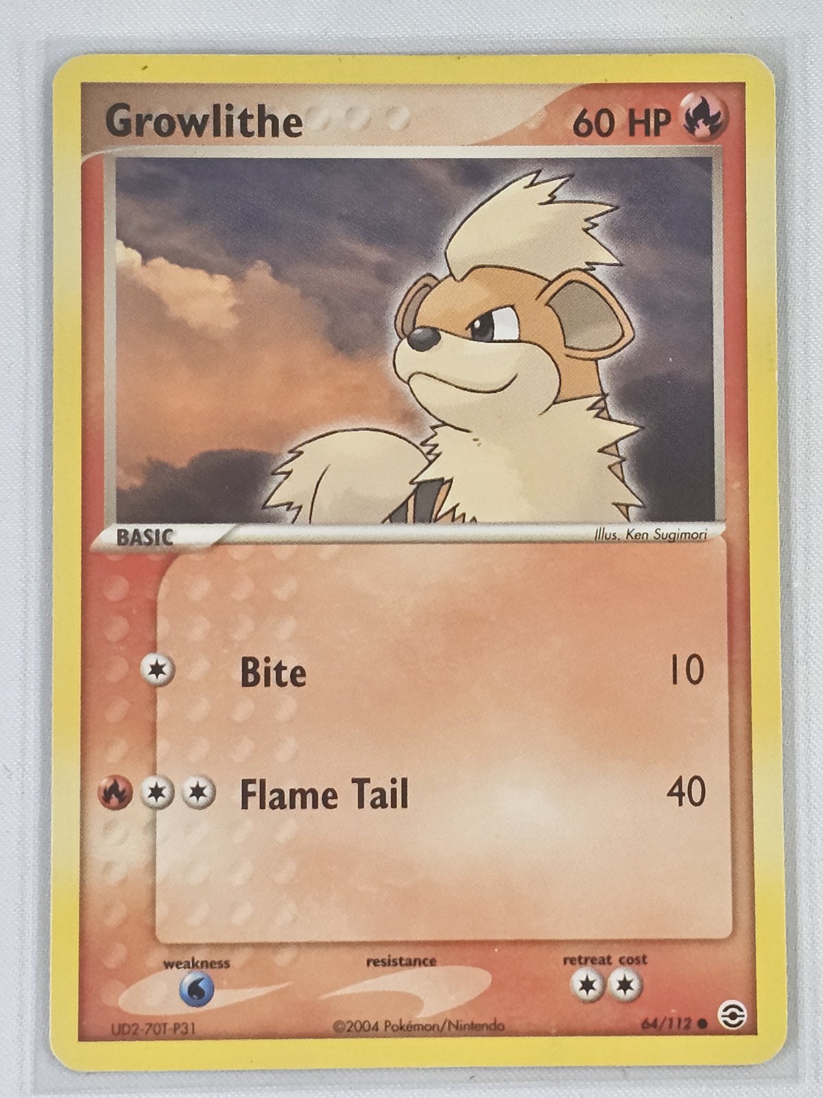 Pokemon Card - Fire Red Leaf Green 64/112 - GROWLITHE (common) - NM