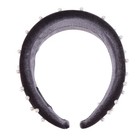 Lint Hair Thickening Pearl Decor Large Rims Hair Hoops for Woman Lady Adult Gray