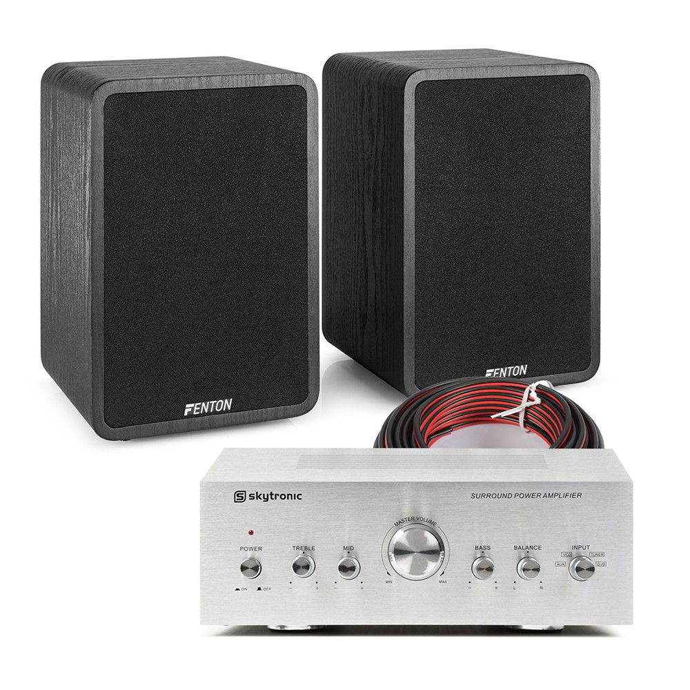 Bookshelf Sound System with SHFB65 HiFi Stereo Speakers AV400