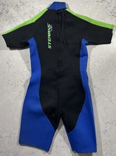 VTG Stearns SQ2 Shorty Wetsuit Mens Large Blue Black Neoprene Spring Suit 90s