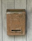 Vintage NOR-GEE Metal Mailbox Letter Post Box Slot Jamestown NY Original Patina