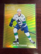 2025-26 UD Allure Hockey Elias Pettersson Color Flow Yellow-Green #CF-7