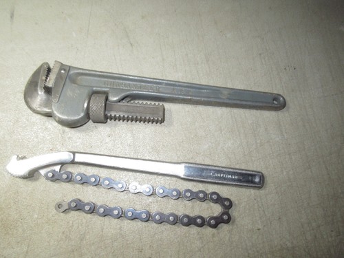 vintage craftsman pipe wrench & chain wrench some restoration - Picture 9 of 19