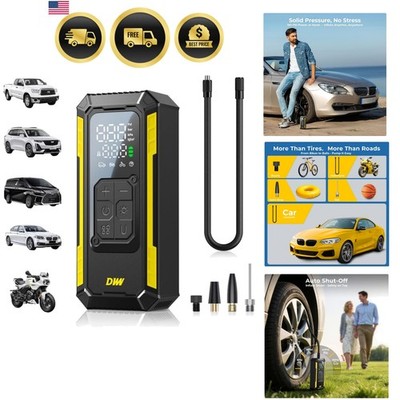 Tire Inflator Portable Air Compressor, 150 PSI Portable Tire Inflator for Car...
