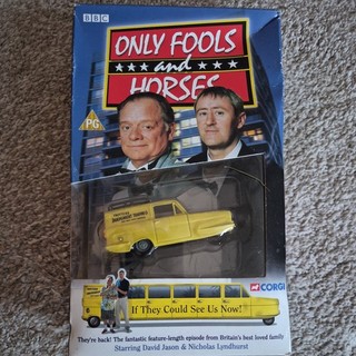 Only Fools and Horses VHS Video and Corgi Reliant Robin Diecast Model Car Boxed