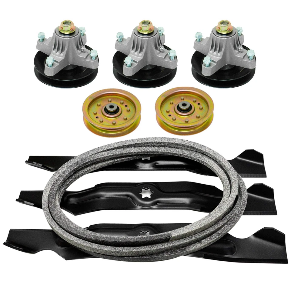RUSSO 50" Deck Spindle Blade Belt Idler Kit Combo fits Cub Cadet LTX1050KH LTX1050KW
