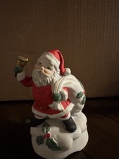 Santa Claus Christmas Holiday Wind-Up Music Box Figurine