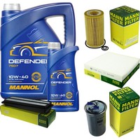 Mann Inspektionspaket 6L Mannol Defender 10W-40 FüR Honda Accord VII Tourer