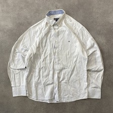 Tommy Hilfiger Button-Down Mens XL Long Sleeve Embroidered Shirt, White