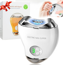 Electric Nail Clipper, 2 in 1 Automatic Nail Trimmer  Nail File, 3 Speeds LCD D