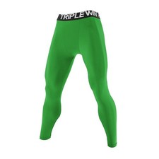 Mens Compression Tight Pants Cropped Leggings Athletic Basketball Base Layer