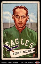 1952 Bowman Large #57 Wayne Millner Eagles COACH RC HOF Notre Dame 1.5 - FAIR