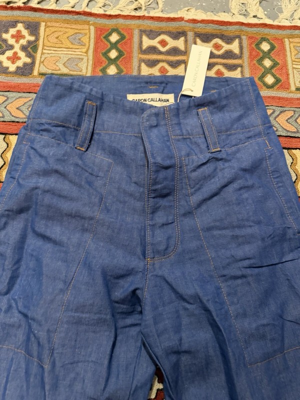 Caron Callahan High Waisted Denim Pants. Size 2. NWT.