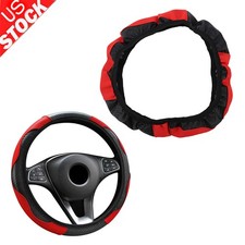 Car Steering Wheel Cover Red Leather Anti-slip 15inch38cm For Ford Focus Car Steering Wheel Cover Red Leather Anti-slip 15inch38cm For Ford Focus