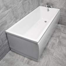 Sabrina 1700mm  x 700mm Bath Slim Rim Acrylic + Panel Options