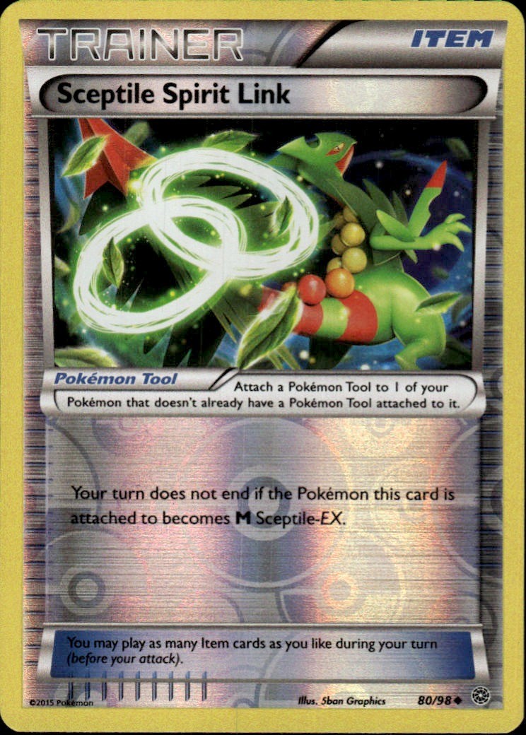 Sceptile Spirit Link Reverse Holo Uncommon XY - Ancient Origins 80/98 NM