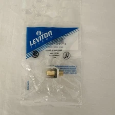 Leviton gold F-connector coupler snap-in keystone module white 40831-0BW NEW
