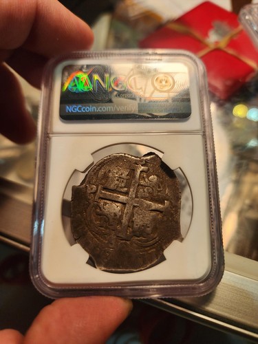 H11 Bolivia 1680-P, V Silver Cob 8 Reales 27.6g NGC VF-35 - 第 2/2 張圖片