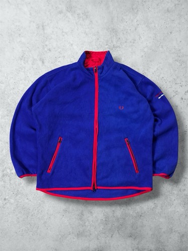 Fred Perry, Fred Perry Fleece Jacket Zip Up Men’s Size Medium Purple Vintage Designer 90s