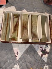 Nagasaki Jade Chopstick Rest Set Showa Era Five Piece Box Included Rare