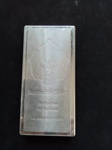 100 oz Scottsdale Stacker Silver Bar .999 Silver Bullion #22059301