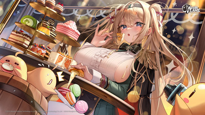 Anime girls clouds camera model canoneos760d dress sea Custom Gaming Mat Desk