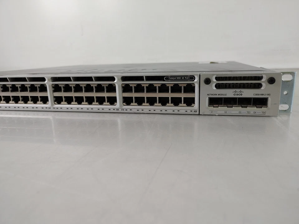 Cisco Catalyst 3850 WS-C3850-48PW-S 48-Port Gigabit Ethernet Managed PoE+ - Image 3 of 4