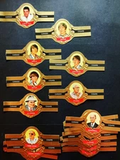 Cassius Clay '65 Caraso Cigar Bands Serie 20x The Beatles Al Capone Picasso 