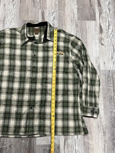 NWT ST. JOHN'S BAY MEN'S GREEN PLAID HEAVY FLANNEL SHIRT X LARGE - Picture 4 of 7