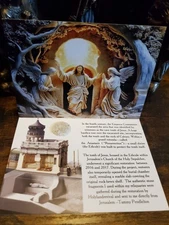 Tomb Jesus Relic Card with Stones from Tomb of Jesus from Holy Sepulchre