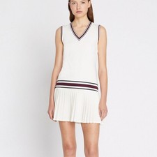 Tory Burch Performance V-Neck Tennis Dress Pleated XS