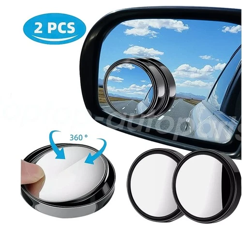 2Pcs Blind Spot Mirrors Round HD Glass Side fit Car Convex 360° Rear View Mirror