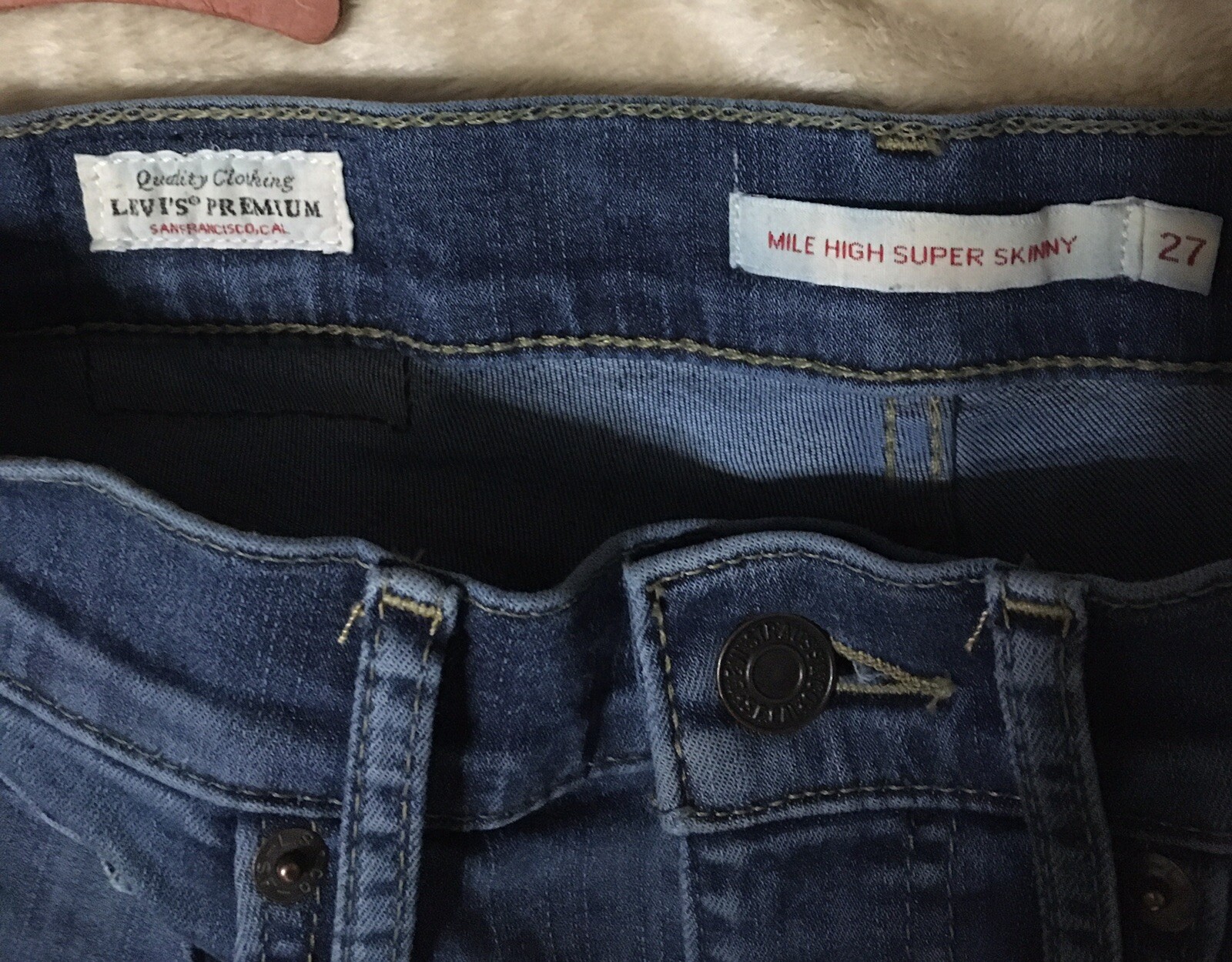 Levi Strauss Mile High Super Skinny Jeans Junior’… - image 3