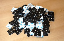 100St. Klebesockel für Kabelbinder 40mm Befestigungssockel Montagesockel schwarz