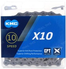KMC X10 EPT 10-Speed Bike Chain 116L Anti-Rust Weatherproof fits SRAM Shimano